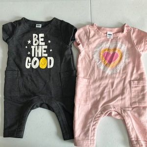 Baby girl Old Navy Romper Bundle of 2, Size 0-3months